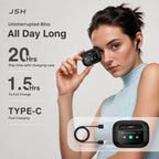 JSH Screen TWS Bluetooth Earbuds with 32 db ANC + ENC and On Case Display