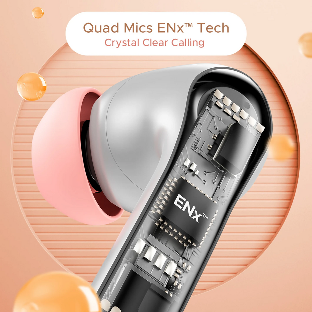 BOAT  Airdopes 155 w/ 40 hrs Playtime,In-Ear Detection,Quad Mics ENx Tech,ASAP Charge Bluetooth Headset (Hot Rouge, True Wireless)