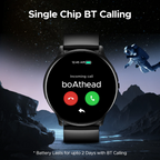 boAt Lunar Orb w/ 1.45" (3.6 cm) AMOLED Display, BT Calling, DIY Watch Face Studio, Coins, Crest App Health Ecosystem, Live Cricket & Football Scores, IP67, Smart Watch for Men & Women(Active Black)
