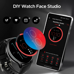 boAt Lunar Orb w/ 1.45" (3.6 cm) AMOLED Display, BT Calling, DIY Watch Face Studio, Coins, Crest App Health Ecosystem, Live Cricket & Football Scores, IP67, Smart Watch for Men & Women(Active Black)
